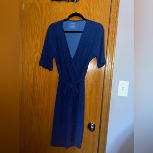 Apt 9 Faux Wrap Blue Speckled Dress - Size Large, NWOT